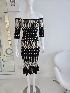 Norma Kamali Studded Dress, Size XS, Retail $1840